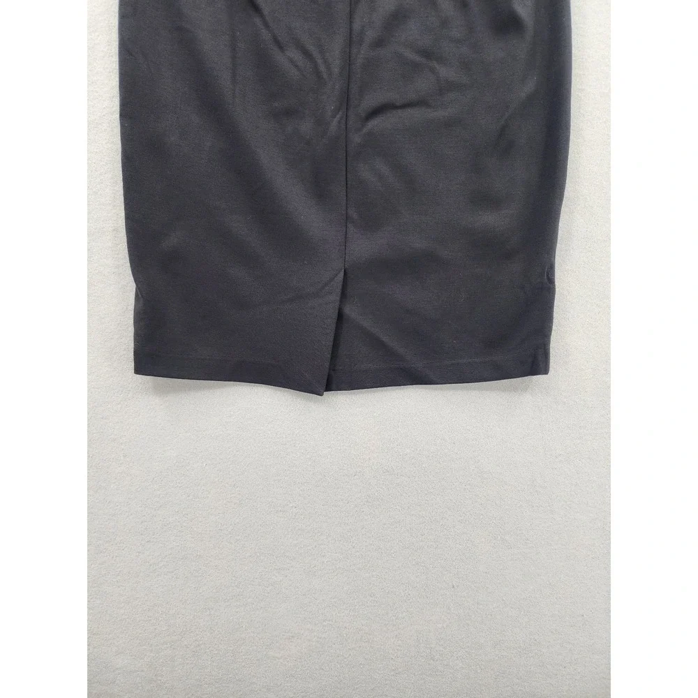 The Limited Black Lace Panel Pencil Skirt Size 8 Professional Workwear Chic 80s